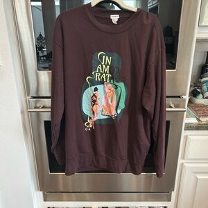 iNAMORATA Brown graphic sweatshirt (has wear/needs lint brush) Medium